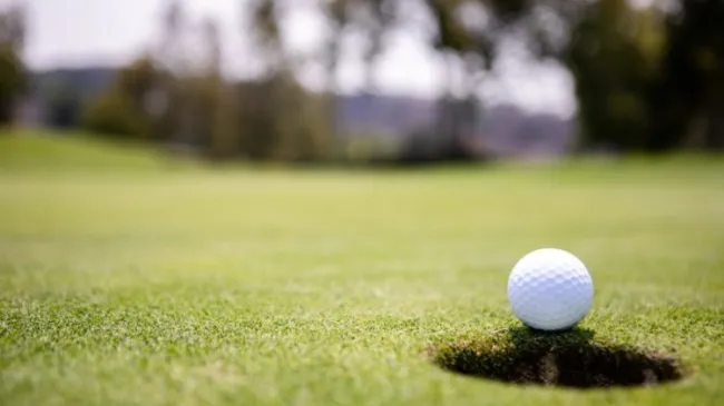 golfball near hole